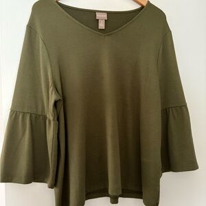 Chico's Army Green Women's Blouse